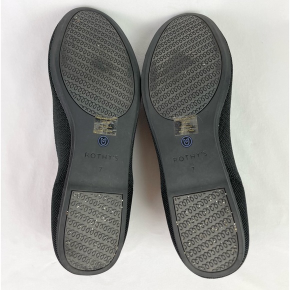 Rothy's The Flat Classic Black Round Toe Slip On Fabric Work - Picture 5 of 7